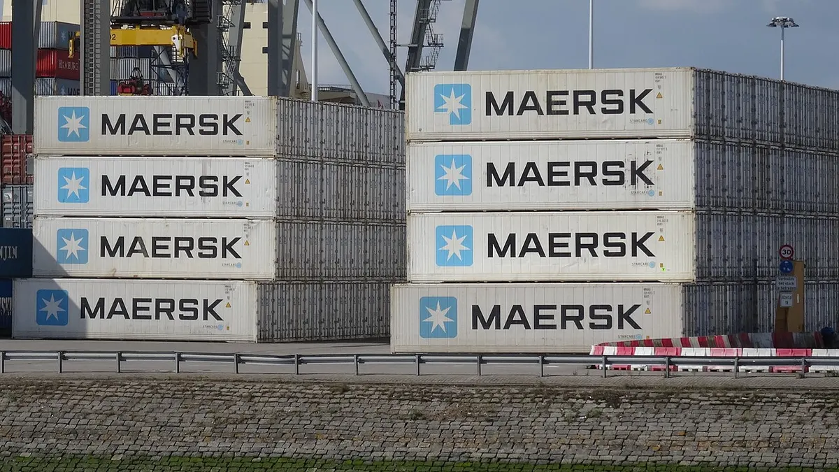 Shipping containers at the Port of Rotterdam in 2014
